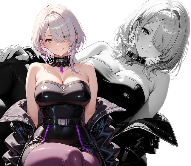 Yoru character artwork with a monochrome portrait backdrop